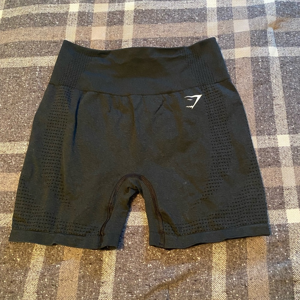 Charcoal gray Gymshark 5” compression shorts